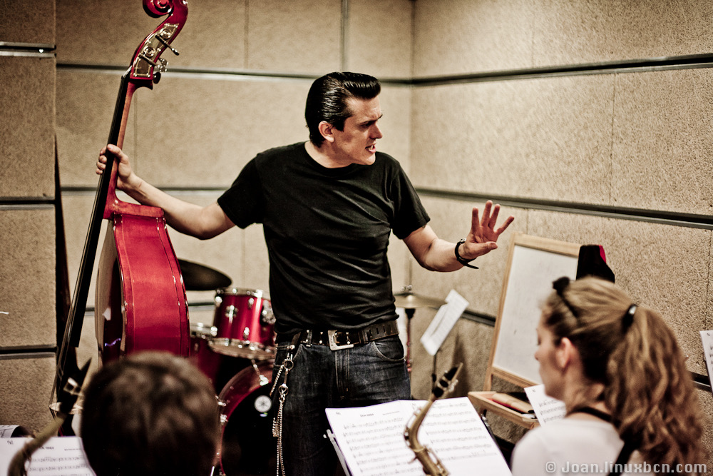 Assaig de la Barcelona Big Blues Band